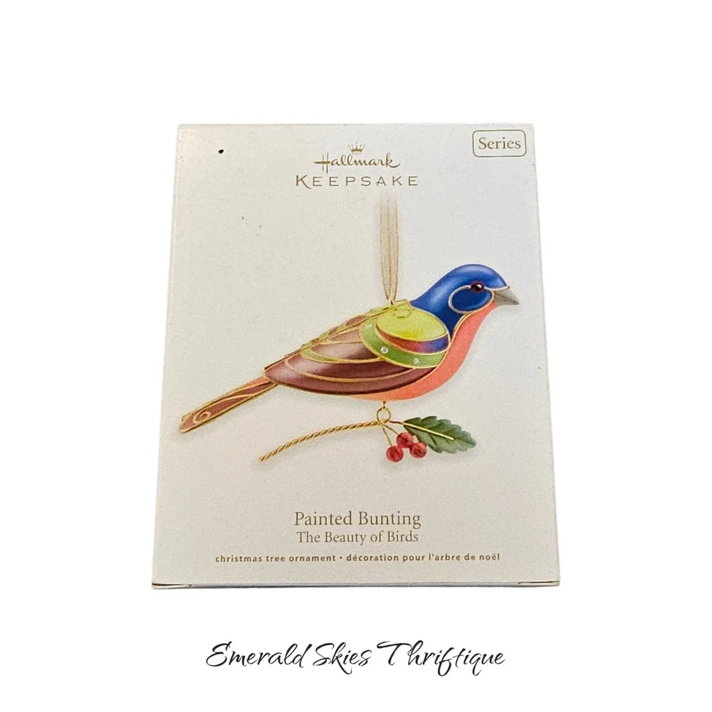 Hallmark Keepsake Ornament Painted Bunting The Beauty of Birds. Free ship